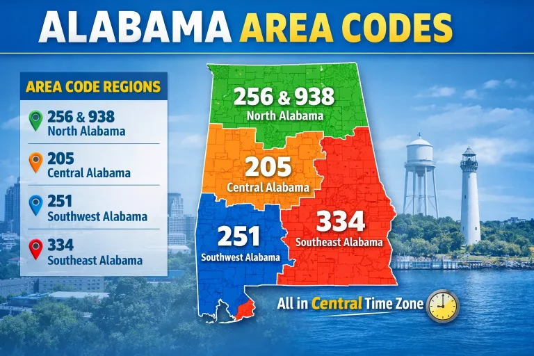 Area Codes Alabama