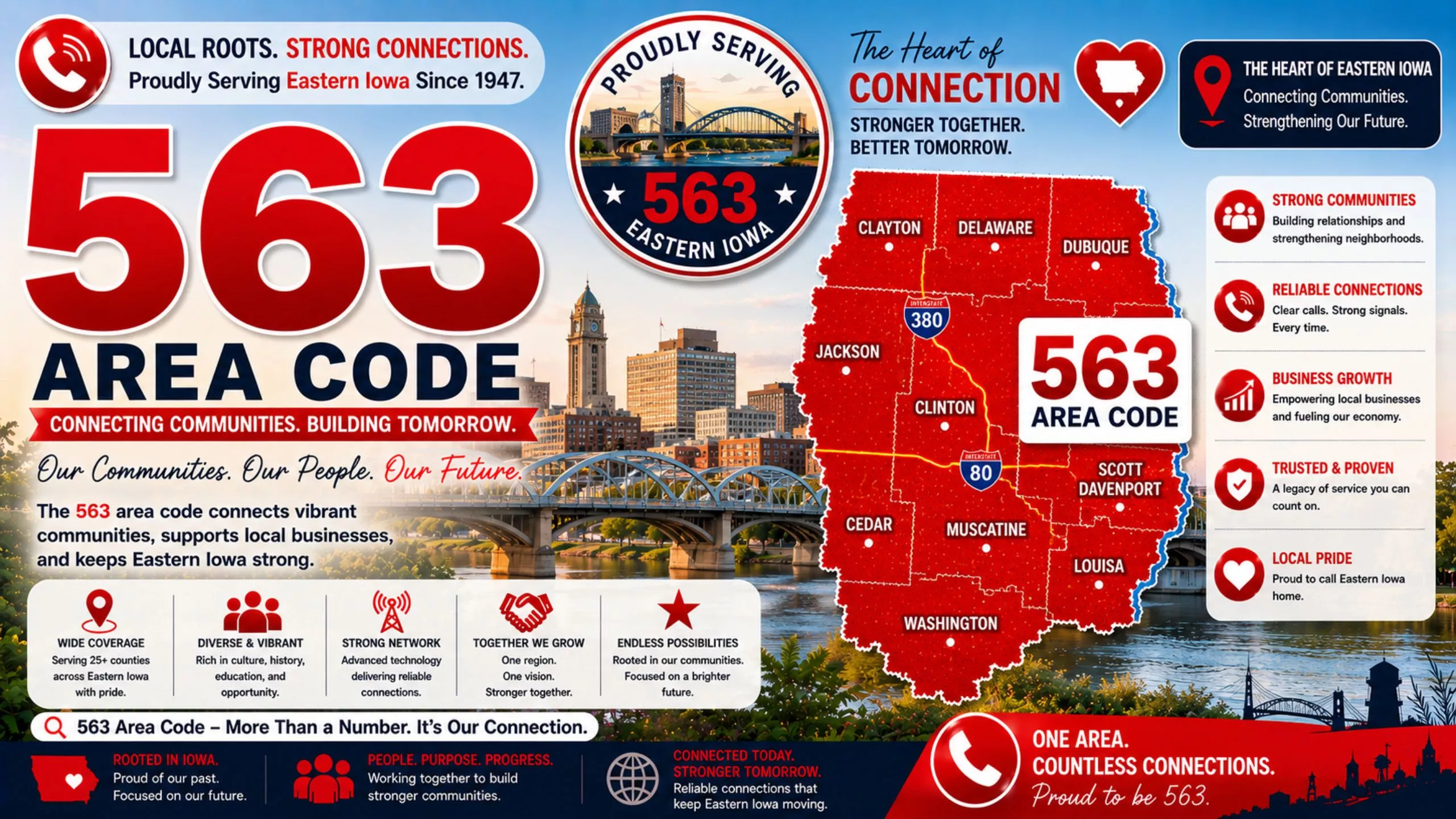 Area code 563