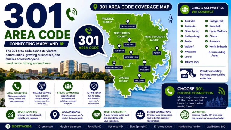301 Area Code: Complete Guide to Location, History, Cities, and Time Zone