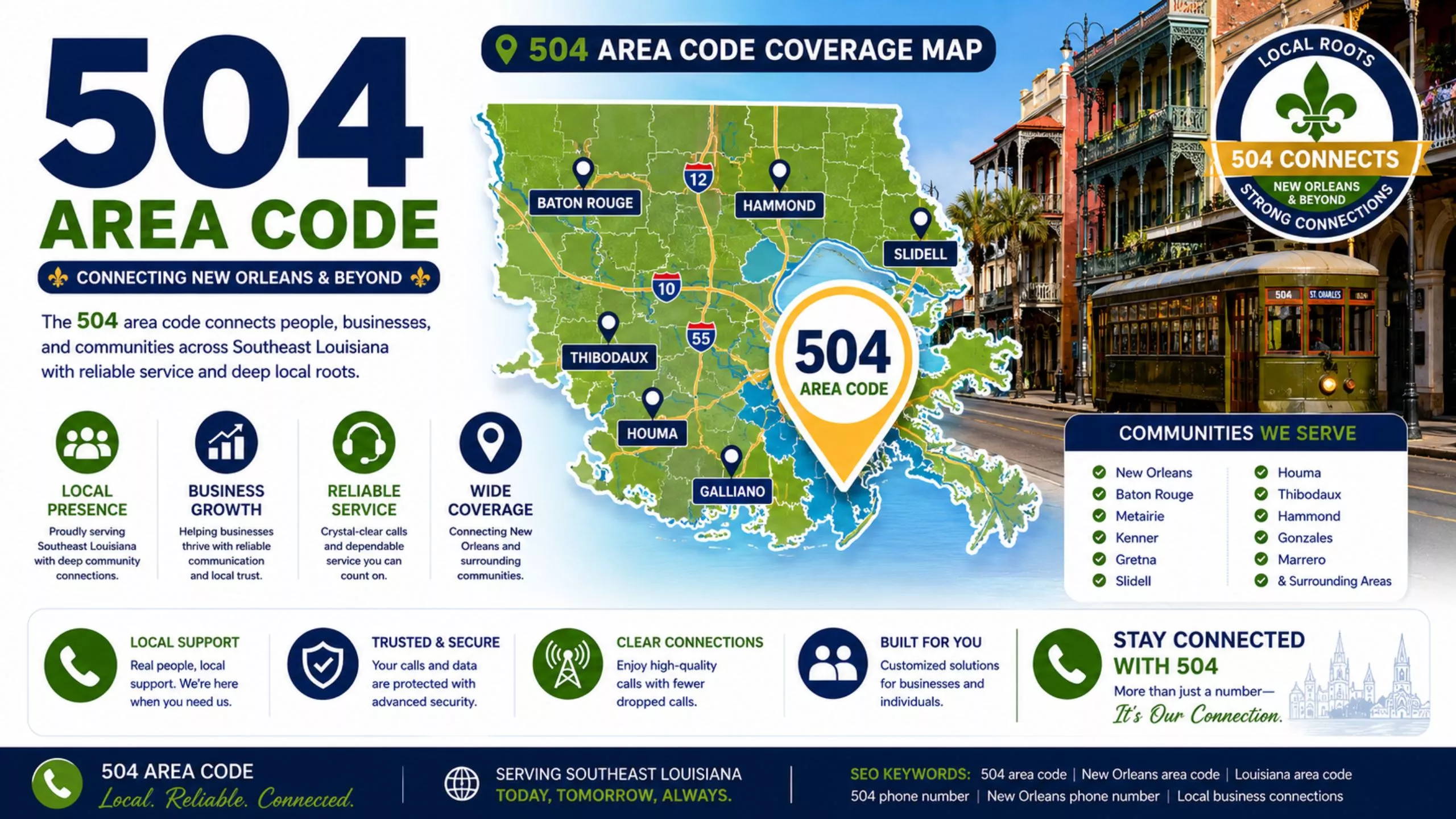 504 area code