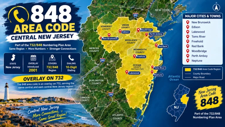 Area code 848