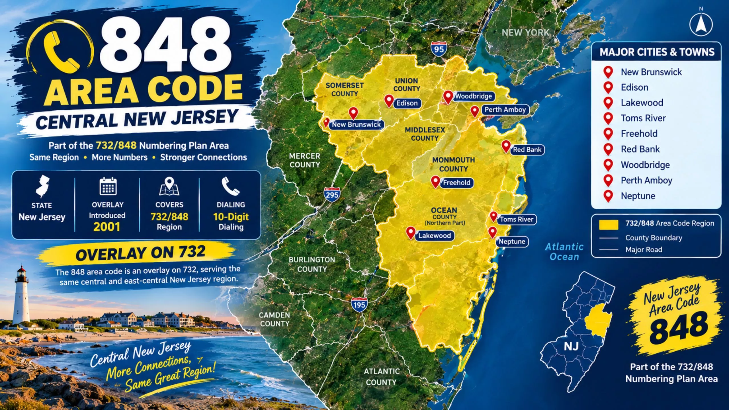 Area code 848