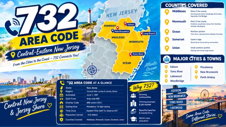 732 area code