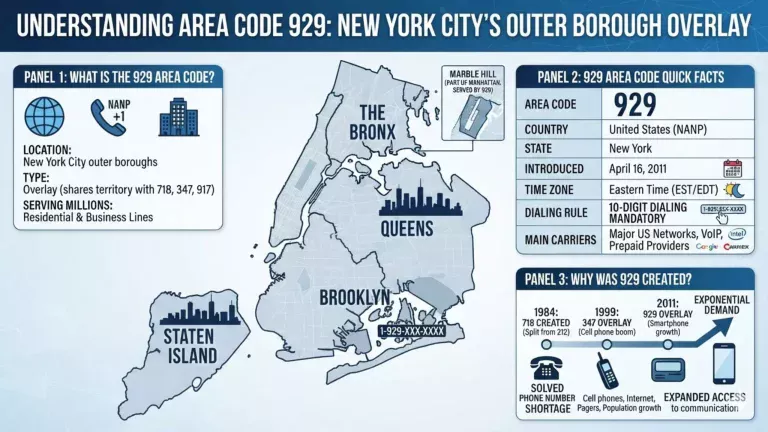 929 area code